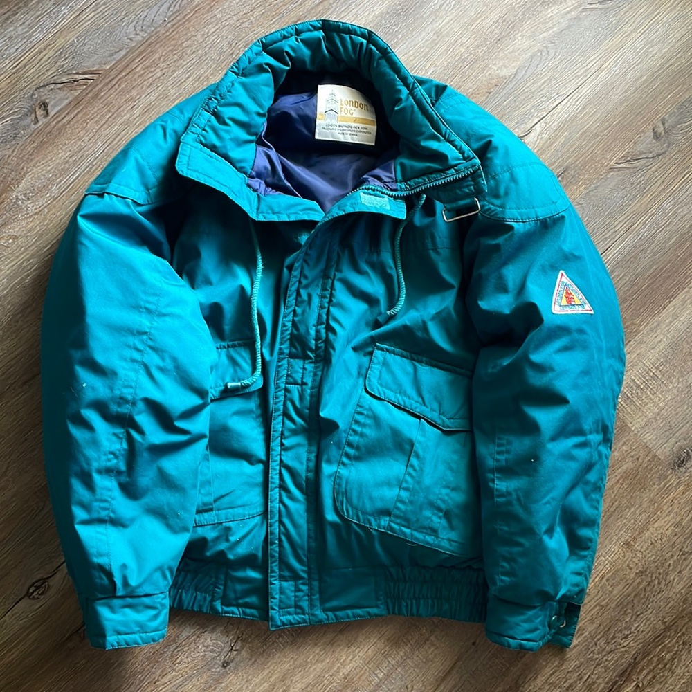 🎉Host pick! Vintage London Fog Teal Jacket